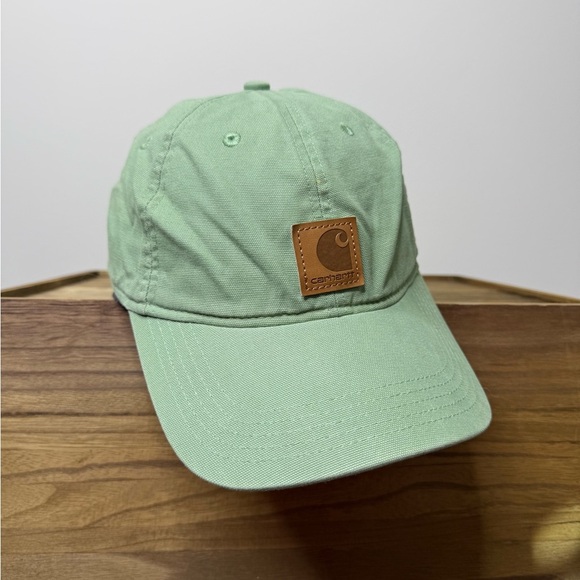 Carhartt Accessories - Carhartt Sage Green Hat with Tan Logo Patch